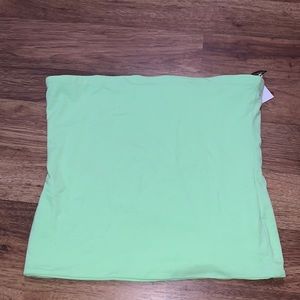 Neon green tube top